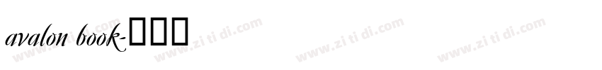 avalon book字体转换